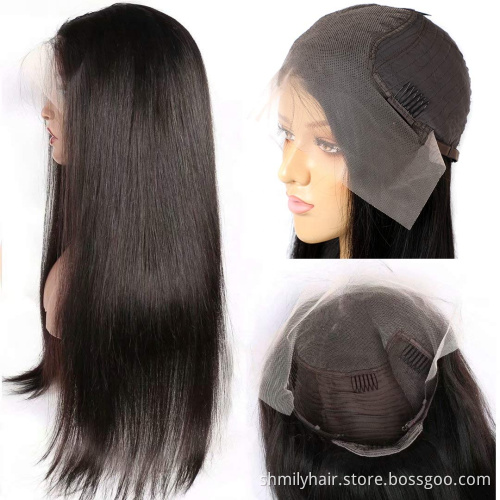 Shmily Top Quality Wigs Virgin Hair Cuticle Aligned 13x6 Lace Frontal Wig Brazilian Human Hair Wigs For Black Women